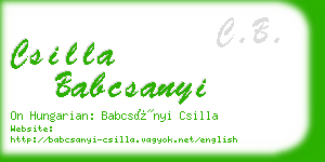 csilla babcsanyi business card